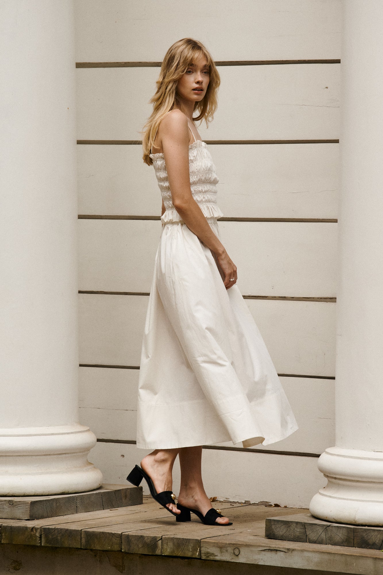 Skirt in organic cotton / 07 / 11 / vanilla cream  *top-in-cotton-11-04-vanilla-cream* ?The model is 179 cm tall and is wearing size XS?