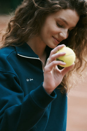 Sweatshirt in cotton / 17 / 24 / silent blue
