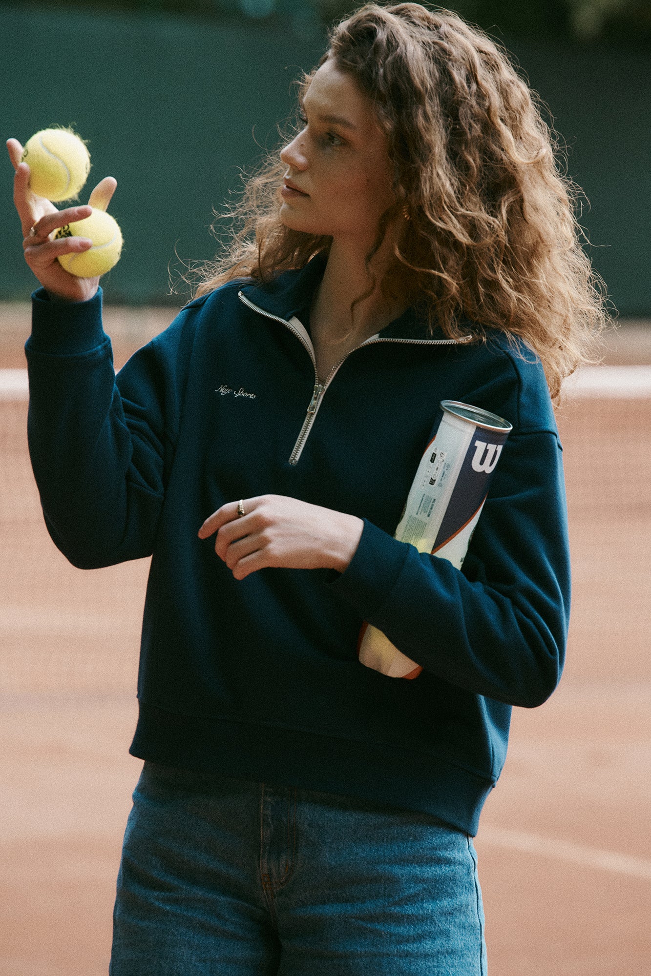 Sweatshirt in cotton / 17 / 24 / silent blue