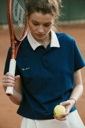 Polo shirt in cotton / 13 / 31 / silent blue