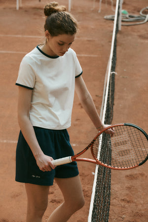 Shorts in organic cotton / 09 / 15 / silent blue