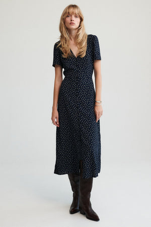 Dress in viscose / 03 / 33 / forget-me-not blue