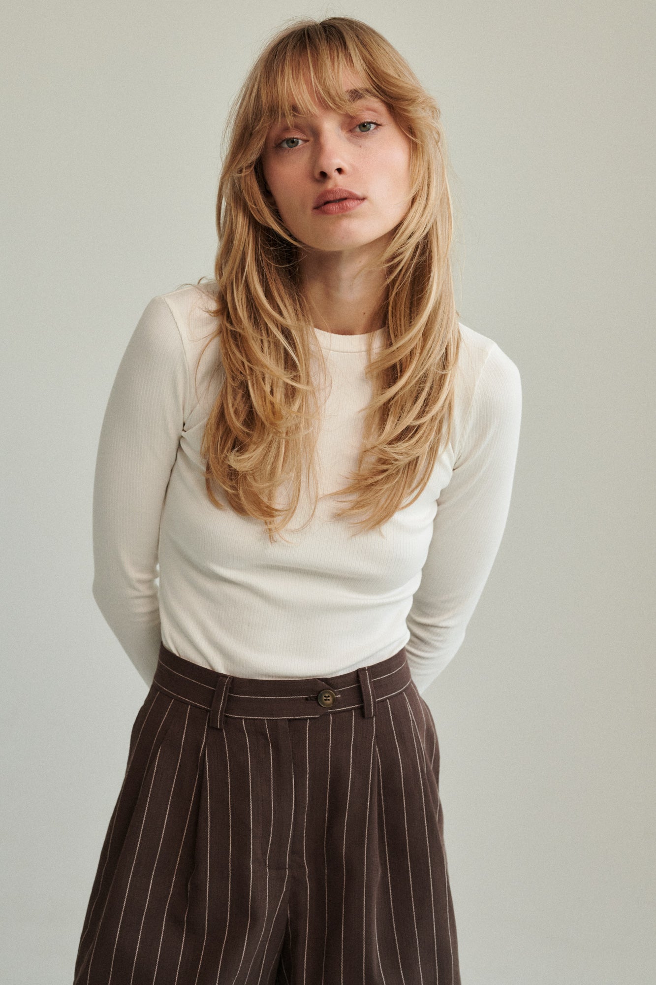 Longsleeve in organic cotton / 14 / 23 / cream white
