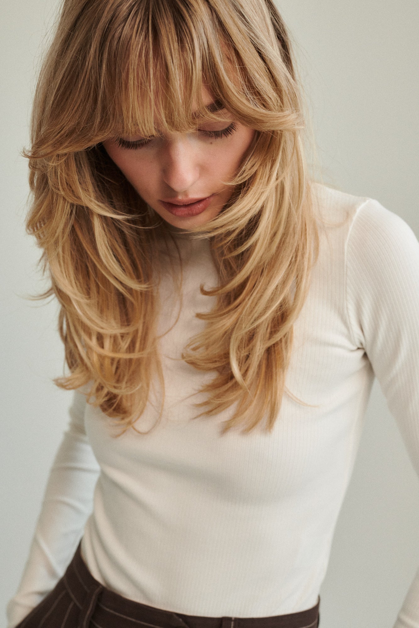 Longsleeve in organic cotton / 14 / 23 / cream white