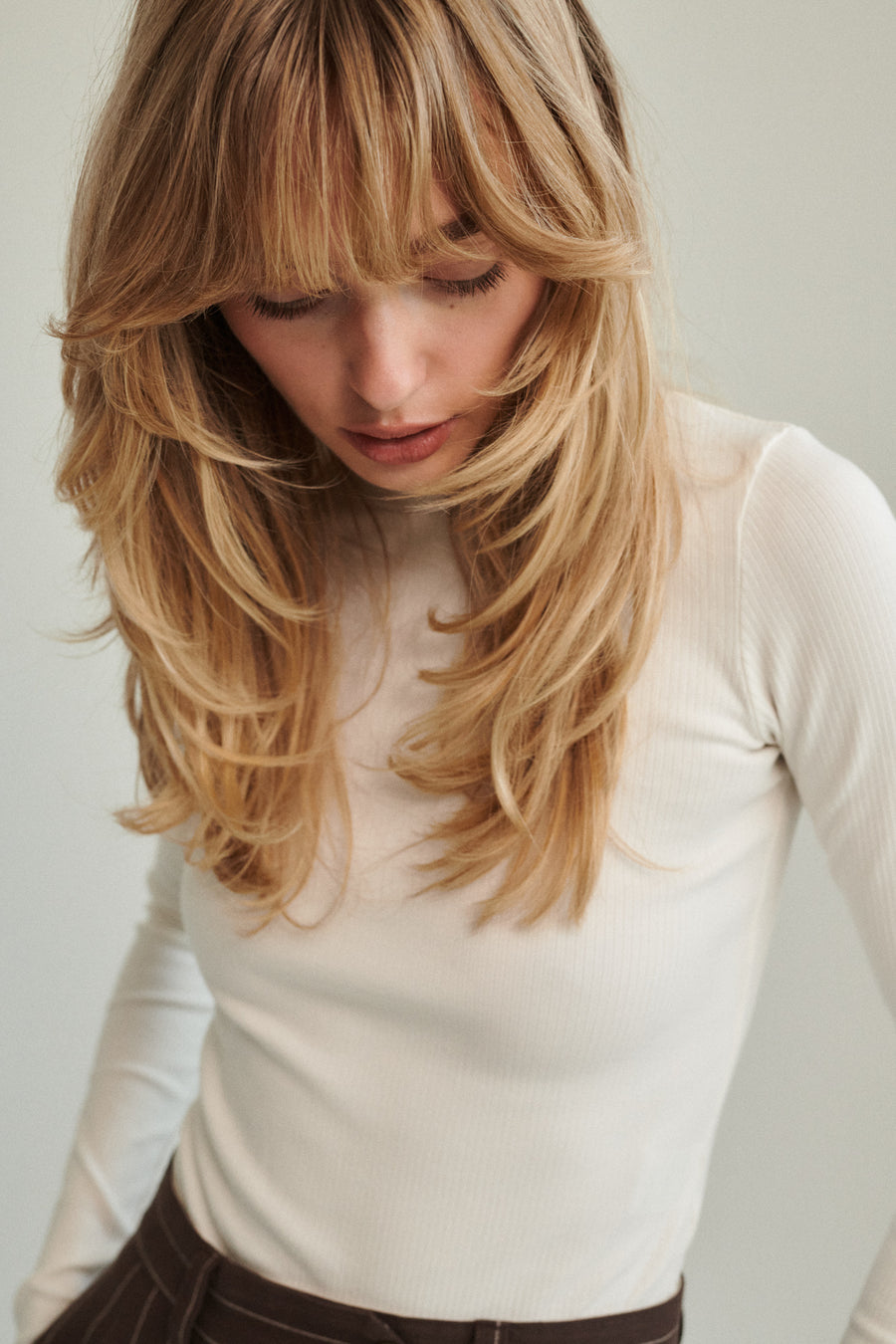 Longsleeve in organic cotton / 14 / 23 / cream white