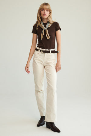 T-shirt in organic cotton / 13 / 04 / dark chocolate
