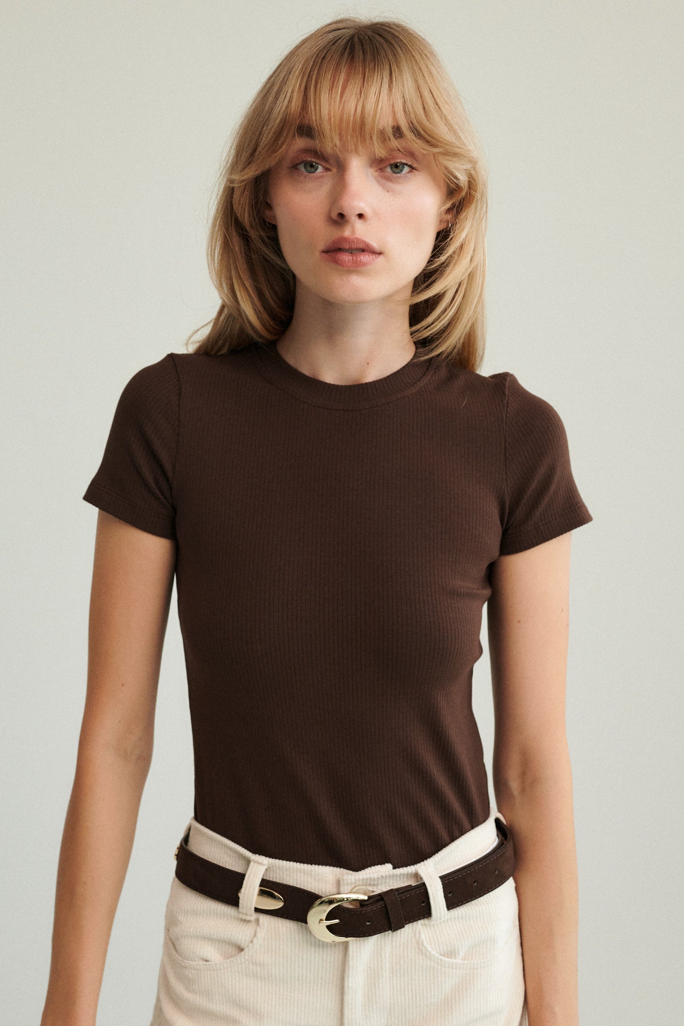 T-shirt in organic cotton / 13 / 04 / dark chocolate