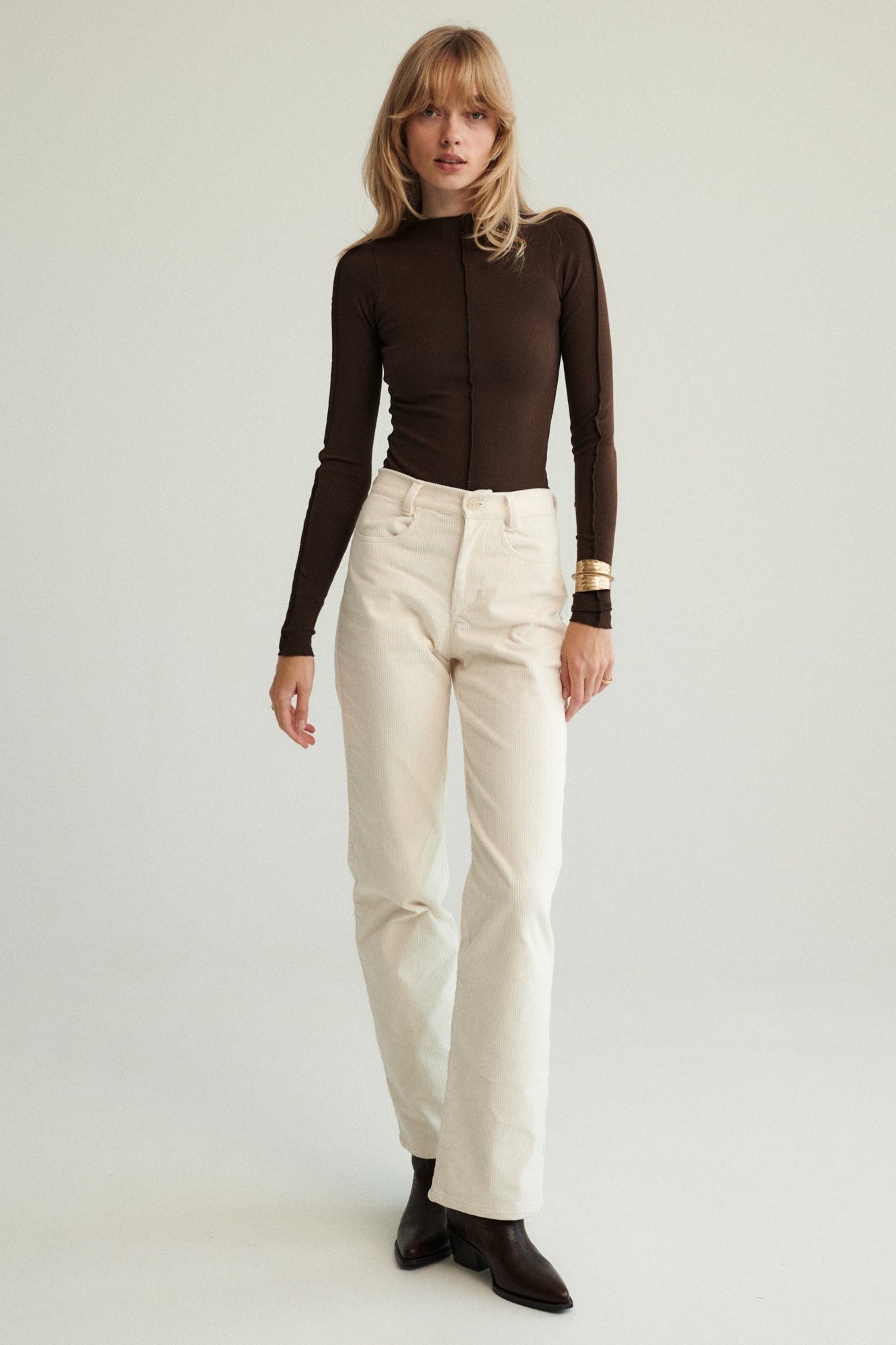 Longsleeve in organic cotton / 14 / 02 / dark chocolate
