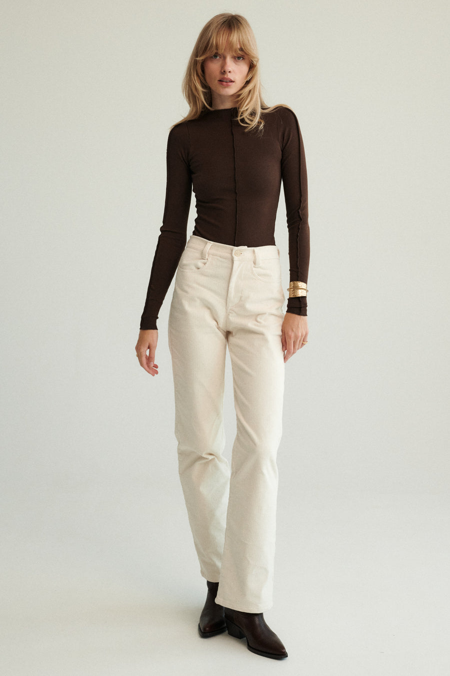 Longsleeve in organic cotton / 14 / 02 / dark chocolate