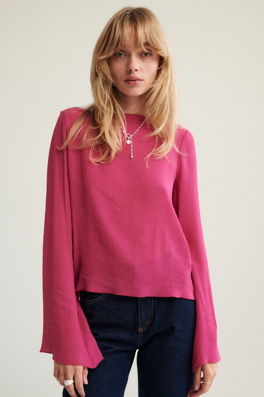 Blouse in viscose / 12 / 21 / wild orchid