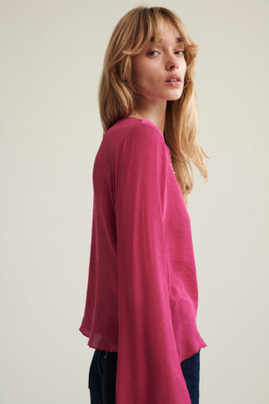 Blouse in viscose / 12 / 21 / wild orchid