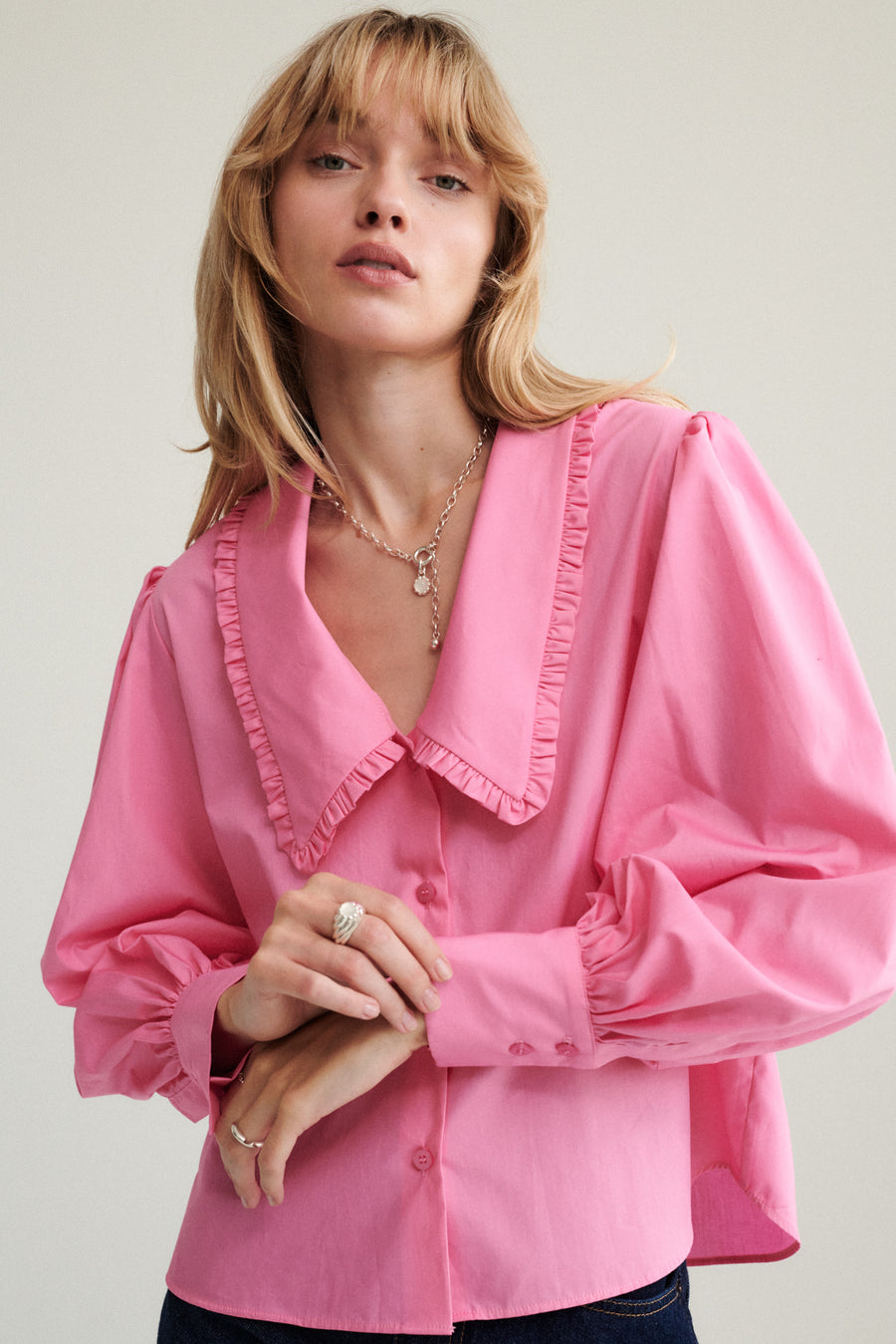 Shirt in organic cotton / 12 / 22 / flamingo pink
