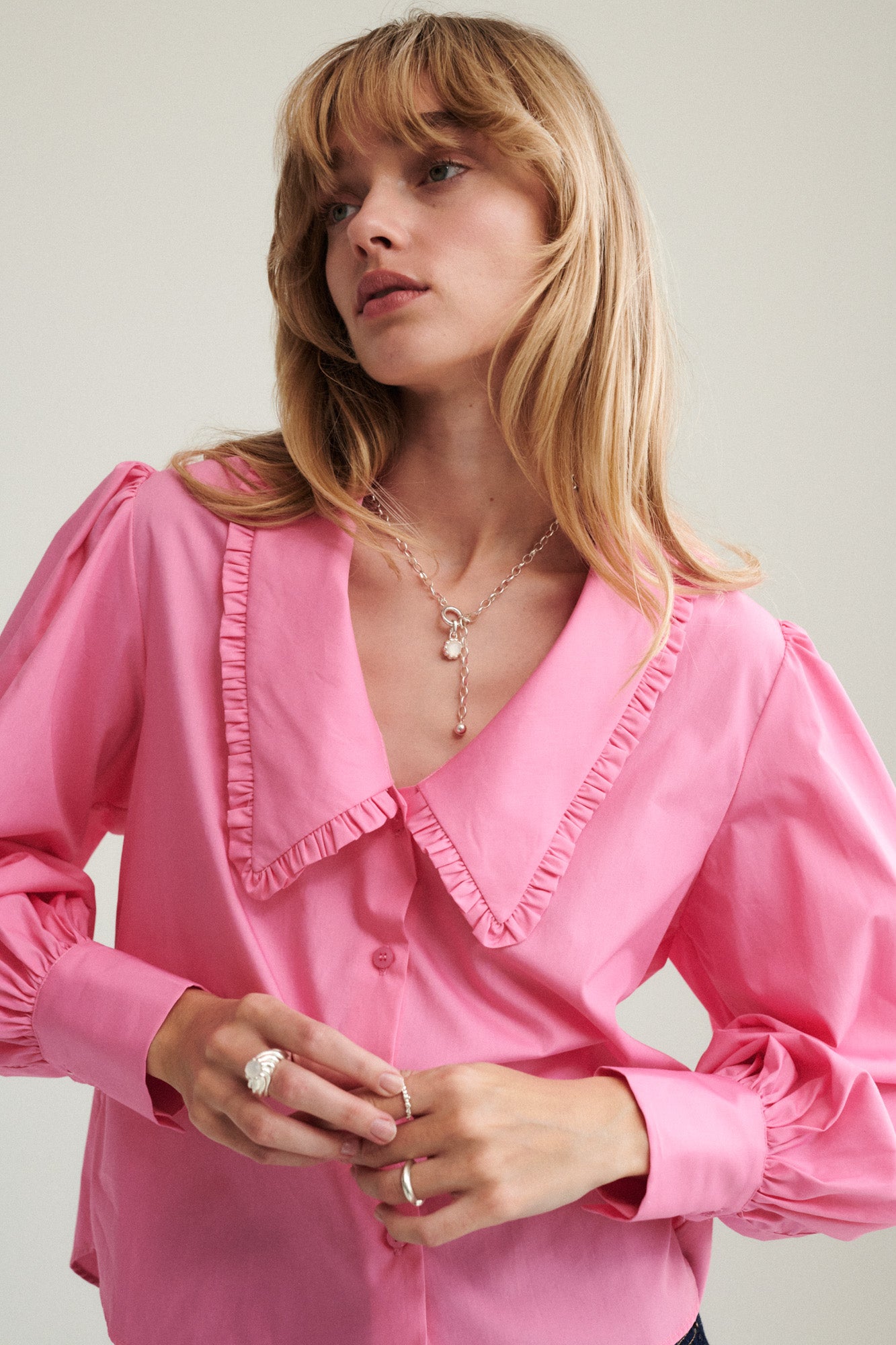Shirt in organic cotton / 12 / 22 / flamingo pink