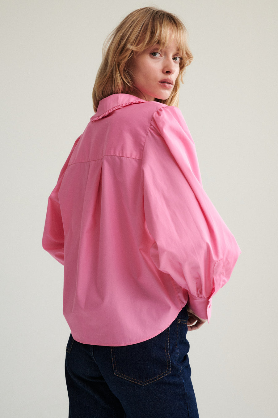 Shirt in organic cotton / 12 / 22 / flamingo pink