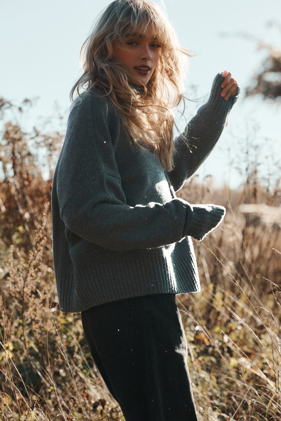 Turtleneck in wool / 16 / 16 / light graphite