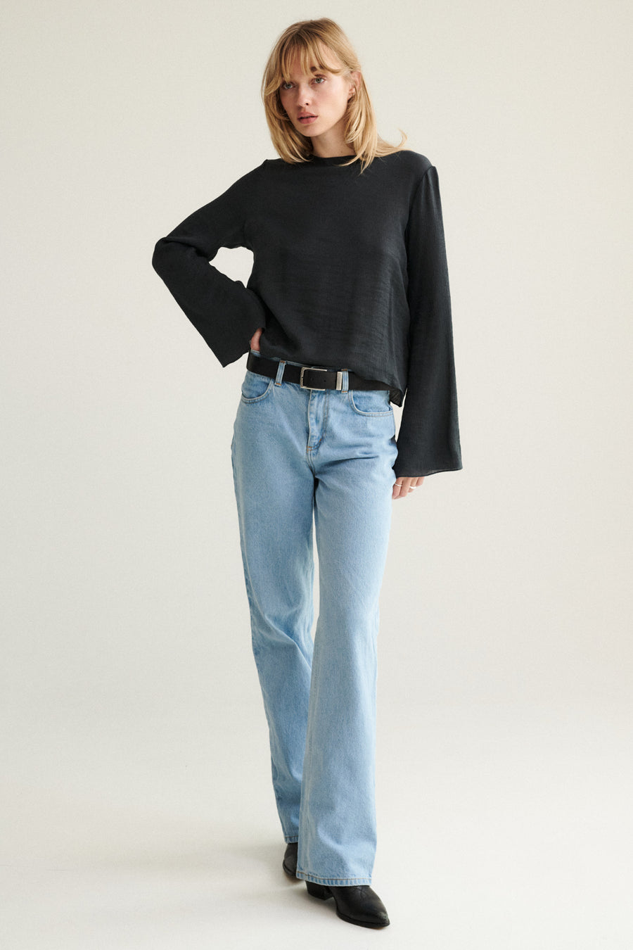 Blouse in viscose / 12 / 21 / graphite