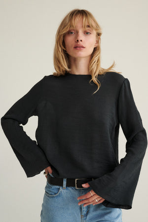 Blouse in viscose / 12 / 21 / graphite