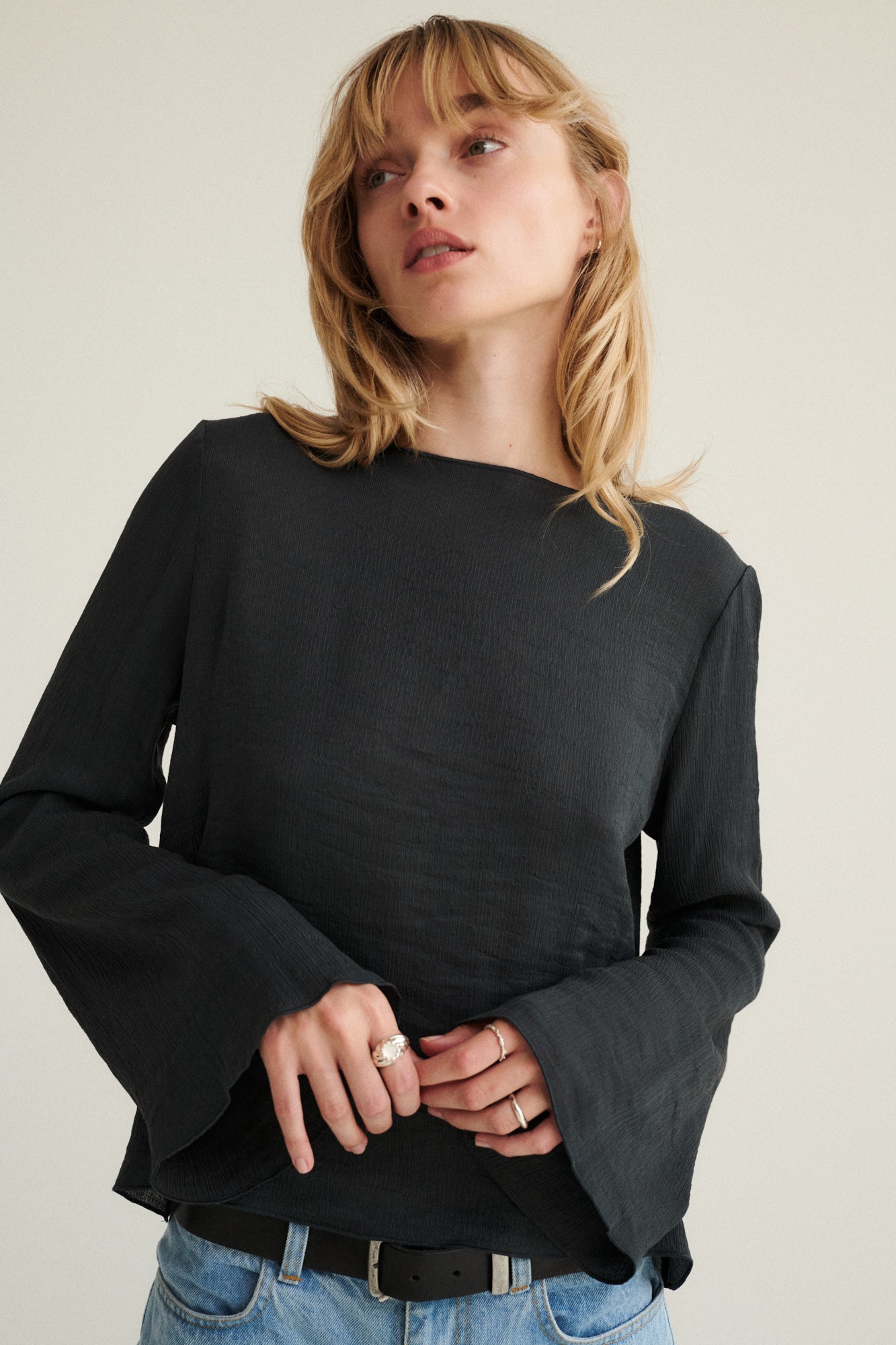 Blouse in viscose / 12 / 21 / graphite