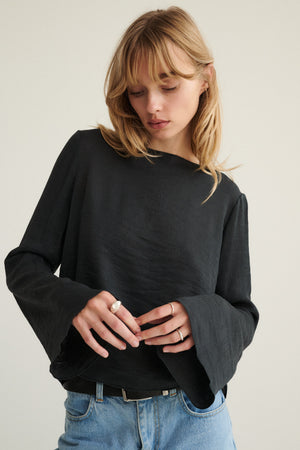 Blouse in viscose / 12 / 21 / graphite