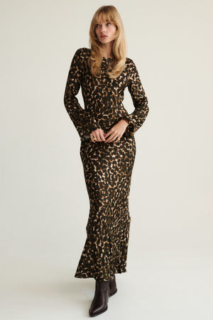 Dress in viscose / 03 / 34 / autumn brown