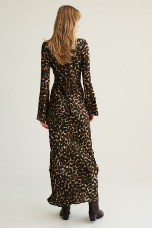 Dress in viscose / 03 / 34 / autumn brown