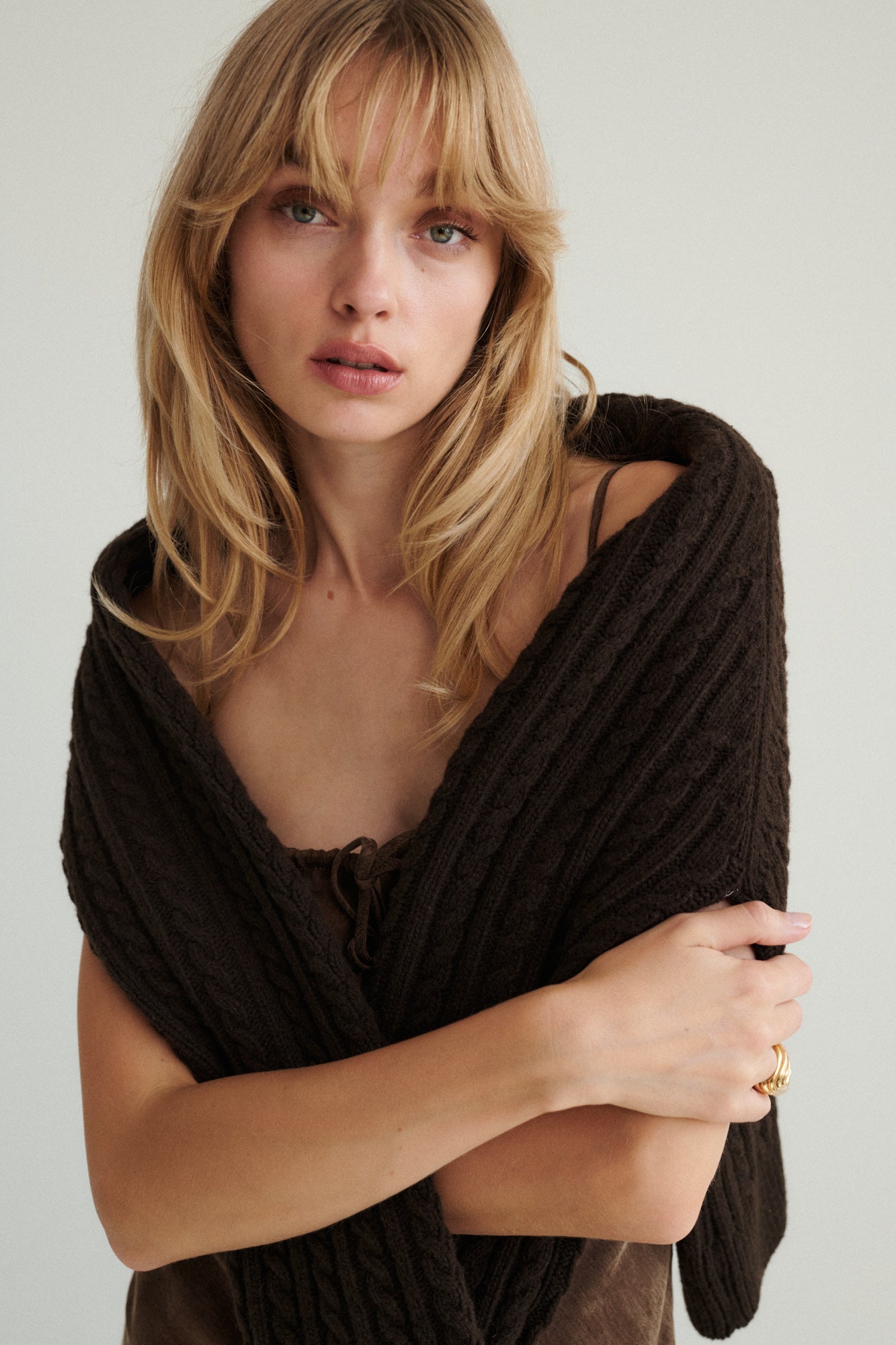 Dress in lyocell & viscose blend / 03 / 27 / milk chocolate