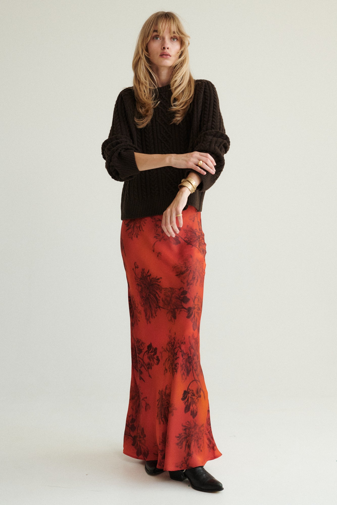 Skirt in viscose / 07 / 20 / sunset kiss