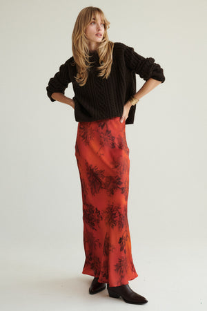Skirt in viscose / 07 / 20 / sunset kiss