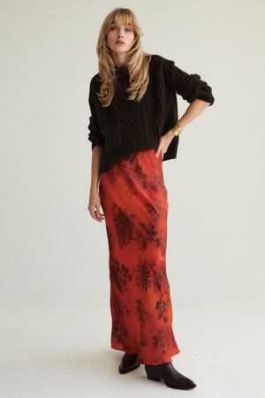 Skirt in viscose / 07 / 20 / sunset kiss