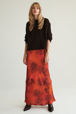 Skirt in viscose / 07 / 20 / sunset kiss