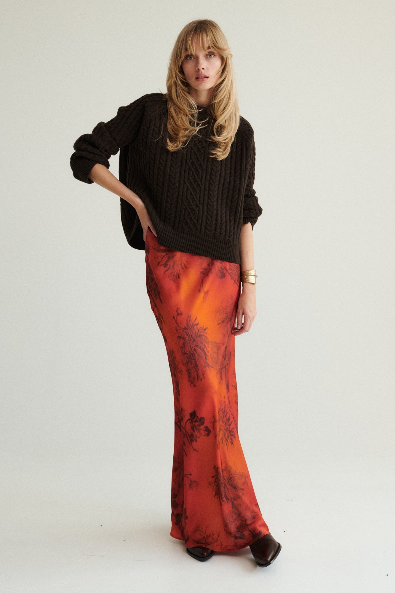 Skirt in viscose / 07 / 20 / sunset kiss