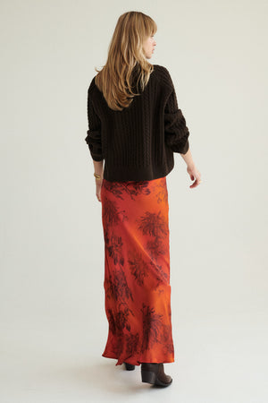 Skirt in viscose / 07 / 20 / sunset kiss