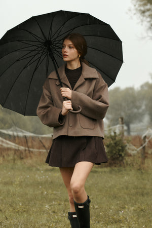 Wool blend jacket / 18 / 12 / mocha coffee