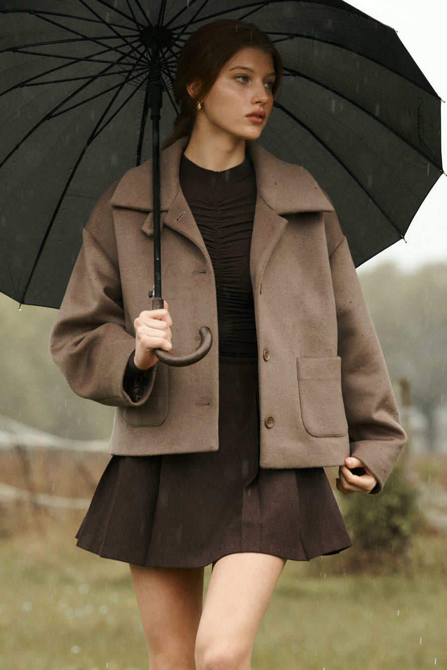 Wool blend jacket / 18 / 12 / mocha coffee