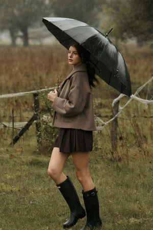 Wool blend jacket / 18 / 12 / mocha coffee