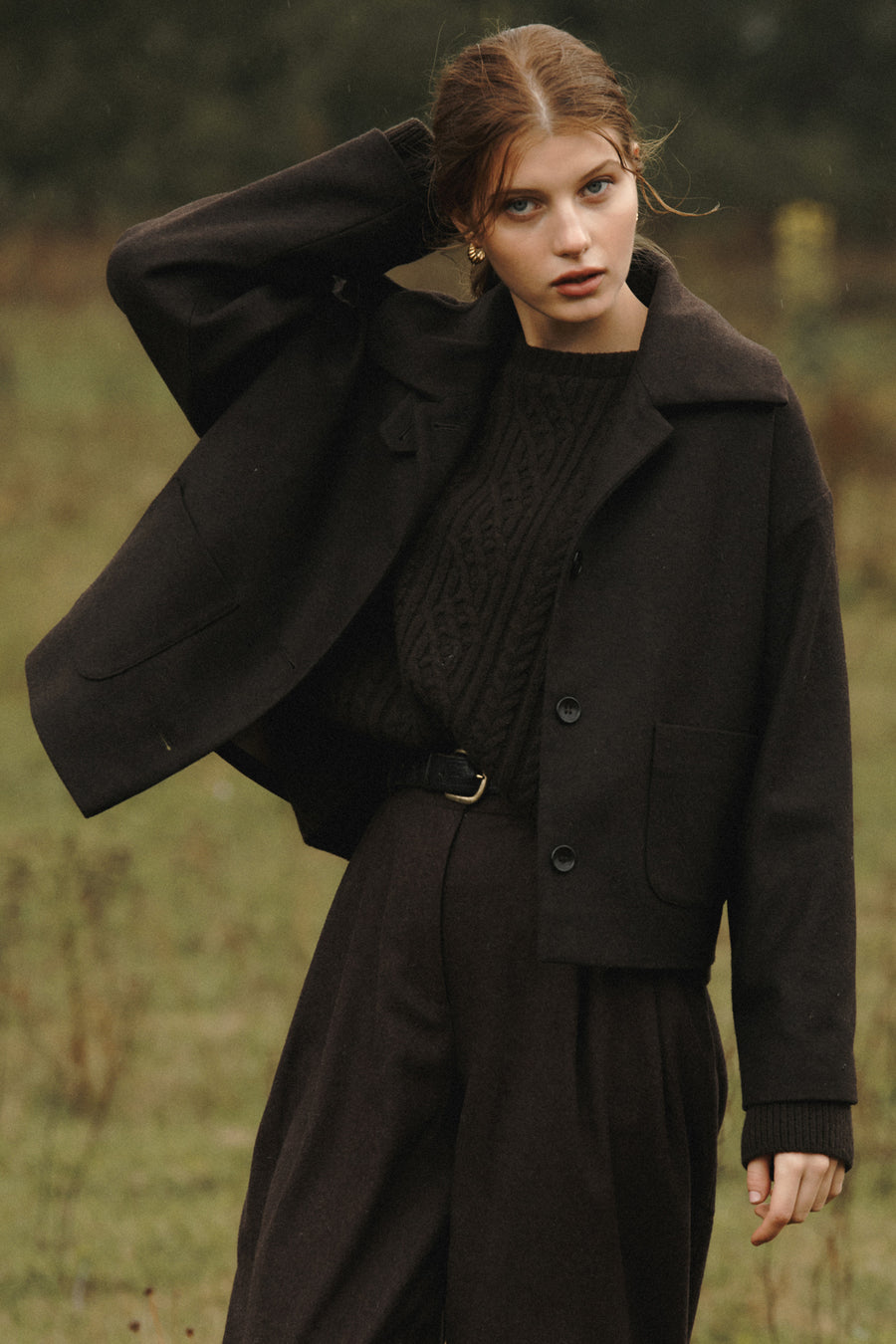 Wool blend jacket / 18 / 12 / ebony wood