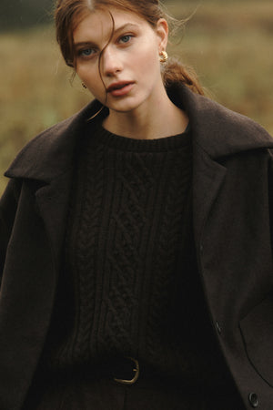 Wool blend jacket / 18 / 12 / ebony wood