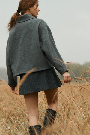Wool blend jacket / 18 / 12 / stone grey