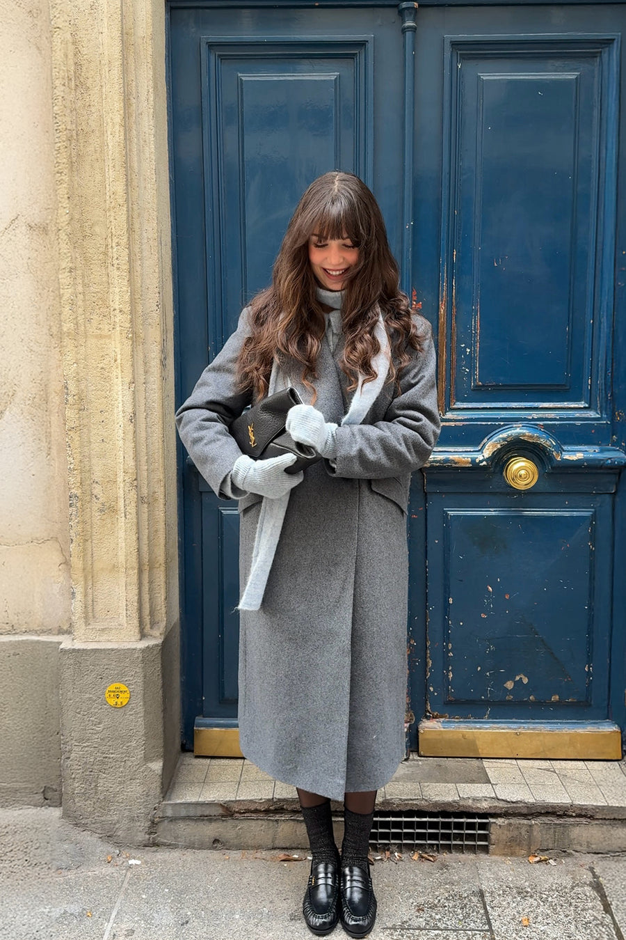 Alpaca wool-blend scarf / 21 / 26 / mist grey