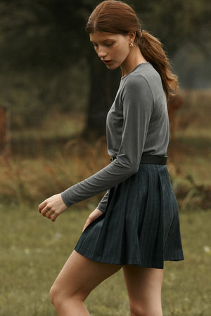 Longsleeve in cupro / 14 / 08 / light graphite