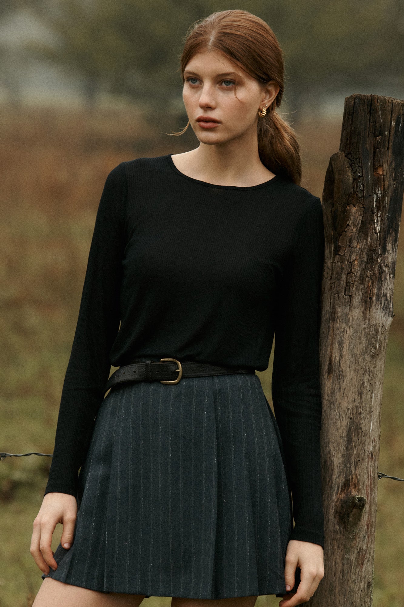 Longsleeve in viscose / 14 / 08 / onyx black