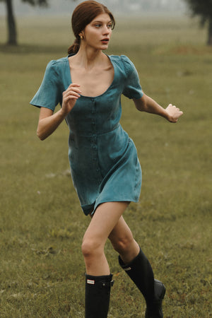 Dress in lyocell & viscose blend / 03 / 28 / ash blue