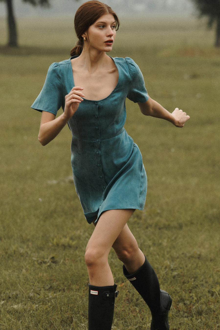Dress in lyocell & viscose blend / 03 / 28 / ash blue