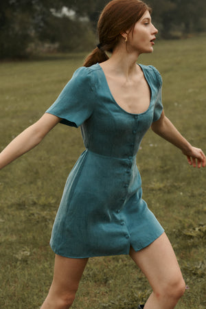 Dress in lyocell & viscose blend / 03 / 28 / ash blue