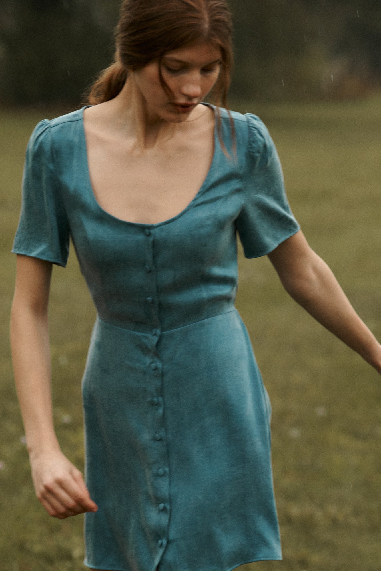 Dress in lyocell & viscose blend / 03 / 28 / ash blue