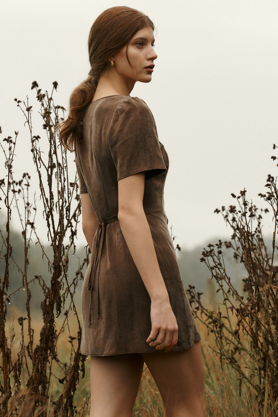 Dress in lyocell & viscose blend / 03 / 28 / milk chocolate
