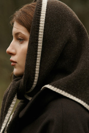 Scarf in wool / 21 /24 / brown / beige