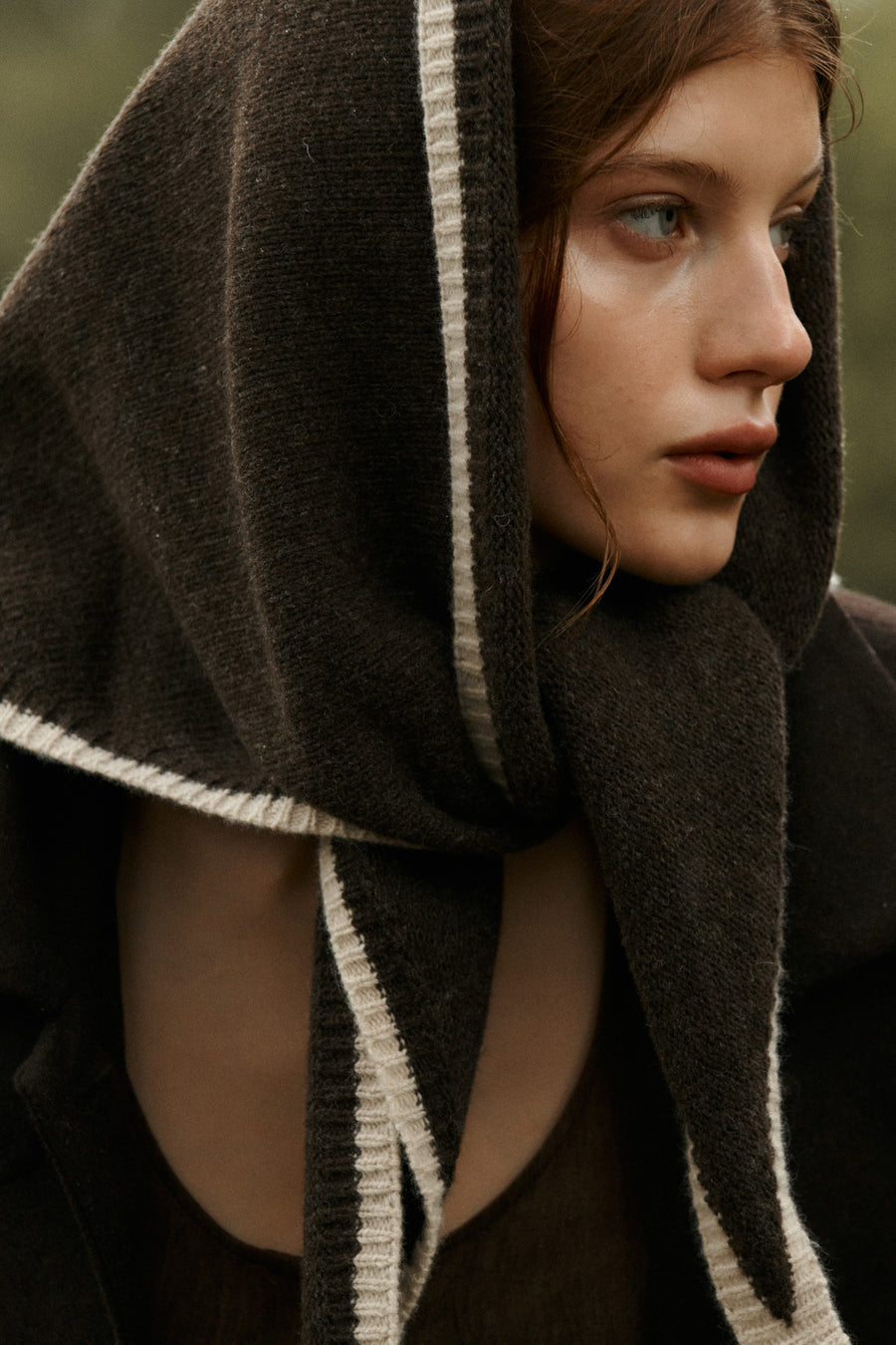 Scarf in wool / 21 /24 / brown / beige