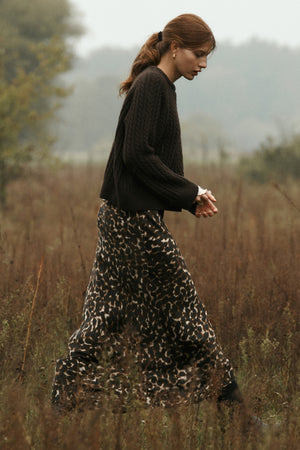 Skirt in  viscose / 07 / 20 / autumn brown