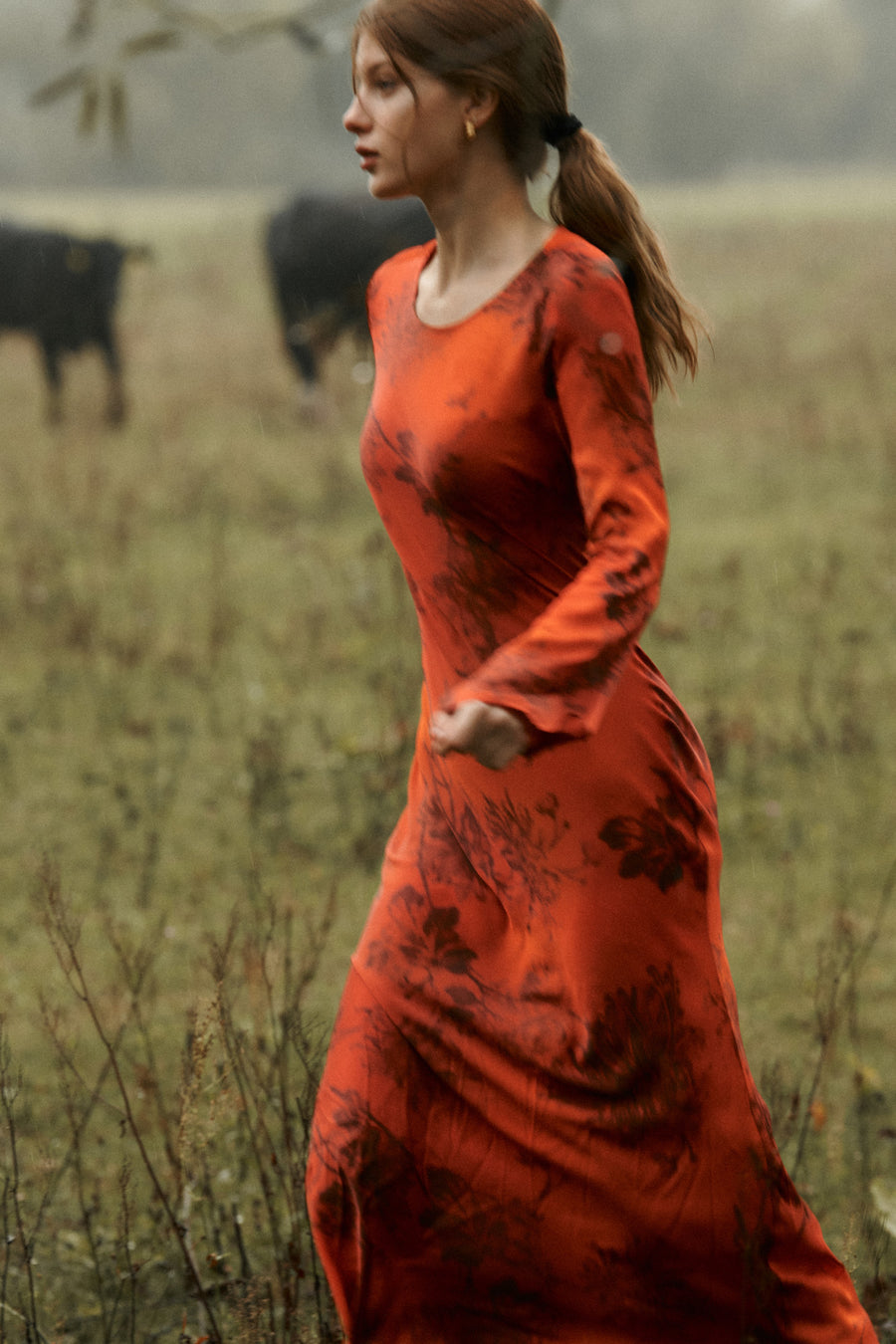 Dress in viscose / 03 / 34 / sunset kiss